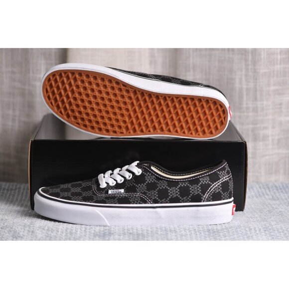 New! Size: 8 Men/9.5 Women | Vans Authentic Monogram - Black - Picture 14 of 16